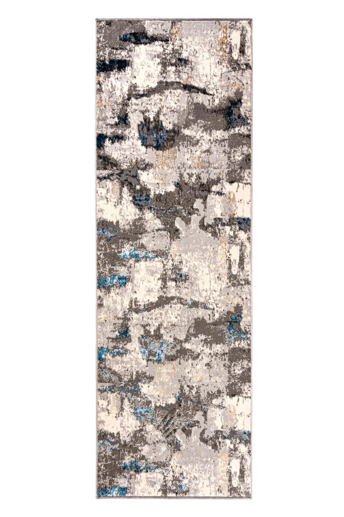 Chodnik szary 60x200cm abstrakcyjny nowoczesny miękki ogrzewanie podłogowe