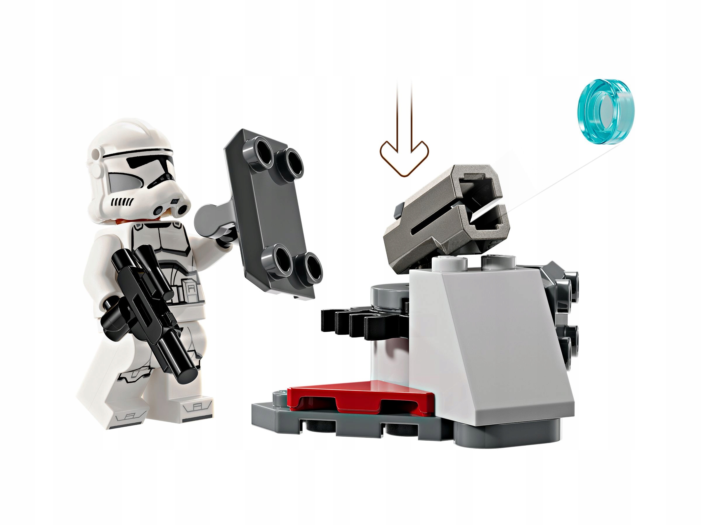 LEGO Star Wars 75372 Zestaw bitewny z żołnierzem armii klonów i droidem boj Wiek dziecka 8 lat +