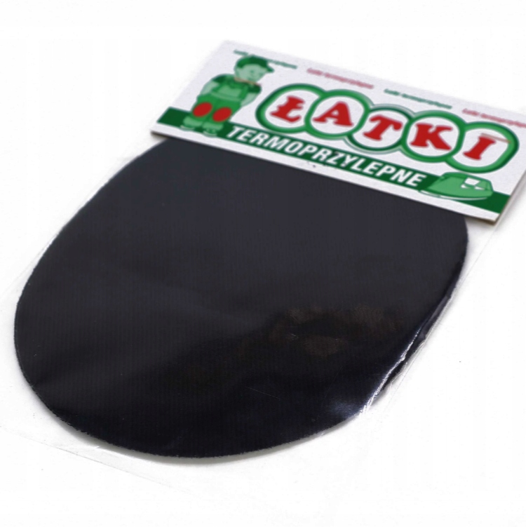 ŁATKI ŁATY TERMO NAPRASOWANKI NA UBRANIA CZARNE KPL 2SZT