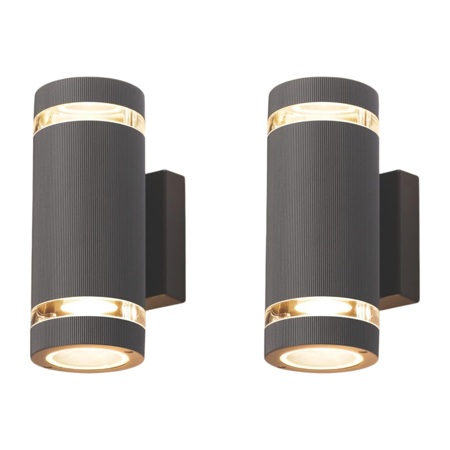 Celavy Vonkajšia nástenná Led lampa 2 ks IP65 GU10 šedá balkónová terasa