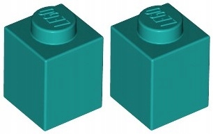 

Lego Klocek 1x1 Ciemny Turkusowy (3005/6213776) x2