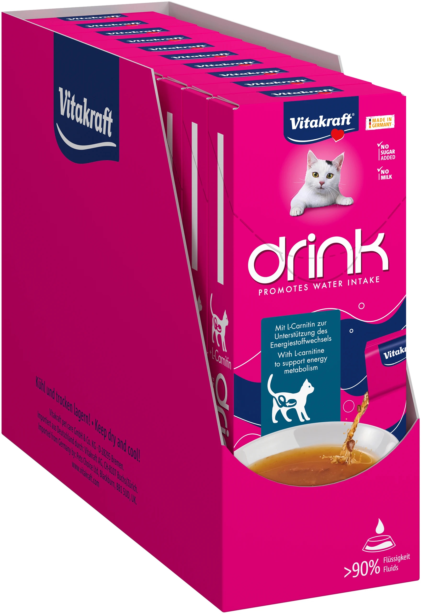 Levně Vitakraft Cat Vita Drink pro kočky Losos & L-karnitin 30g 45ks