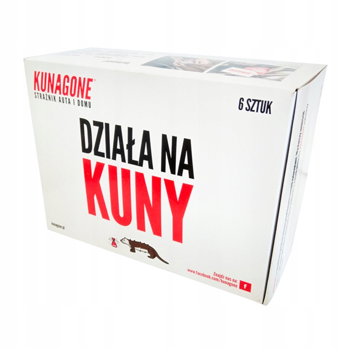 ODSTRASZACZ NA KUNY DO SAMOCHODU DOMU KUNAGONE - ZESTAW 6 sztuk