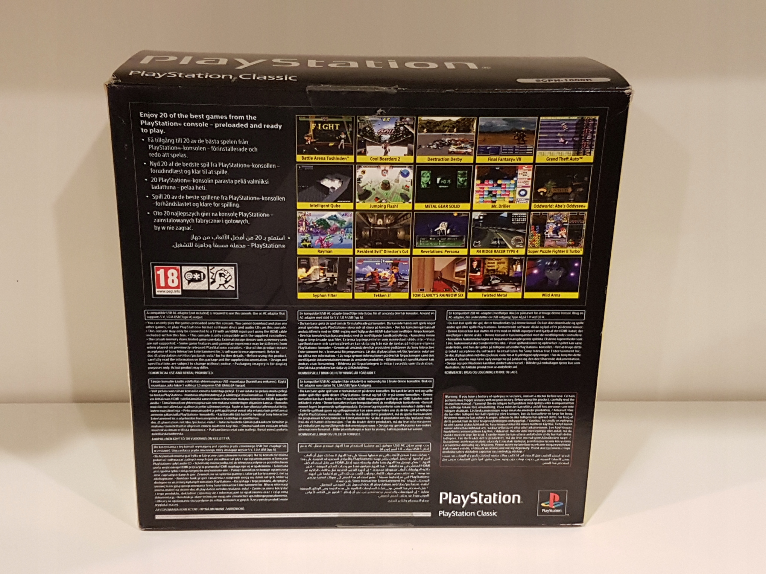 KONSOLA SONY PSX PLAYSTATION CLASSIC MINI + 2 PADY + 20 GIER EAN (GTIN) 711719999591