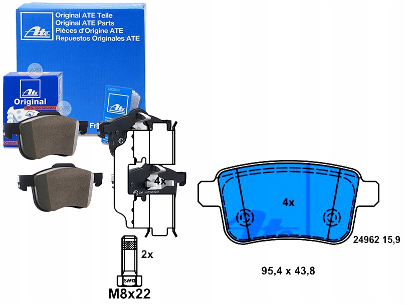 Sada Brzdových Destiček Ate 4154210410 4406062