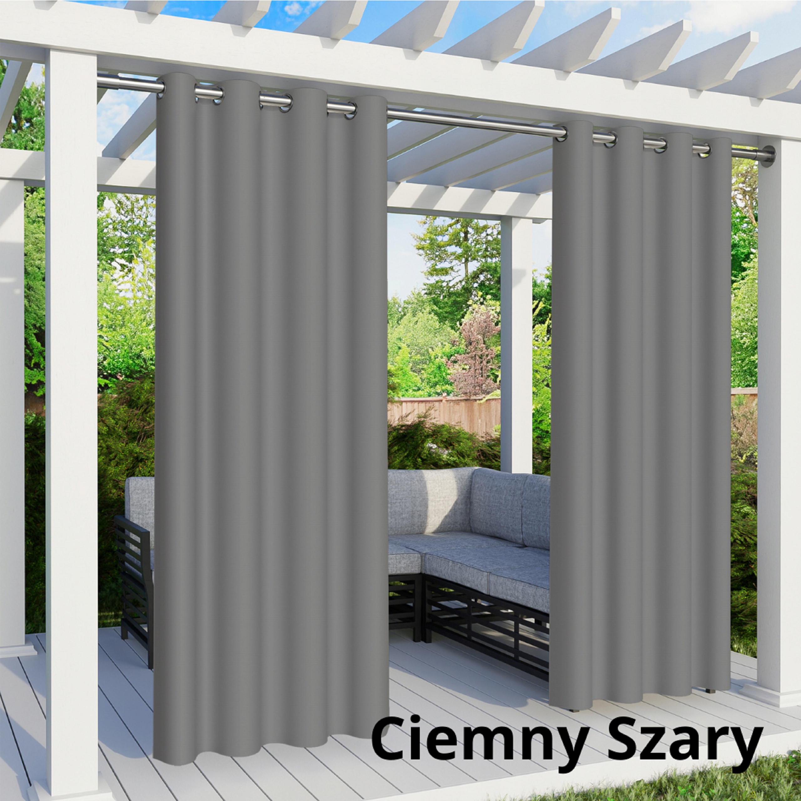 ZASŁONA OGRODOWA 200x155 WODOODPORNE ZASŁONY OGRODOWE NA PRZELOTKACH TARAS Długość 2 m