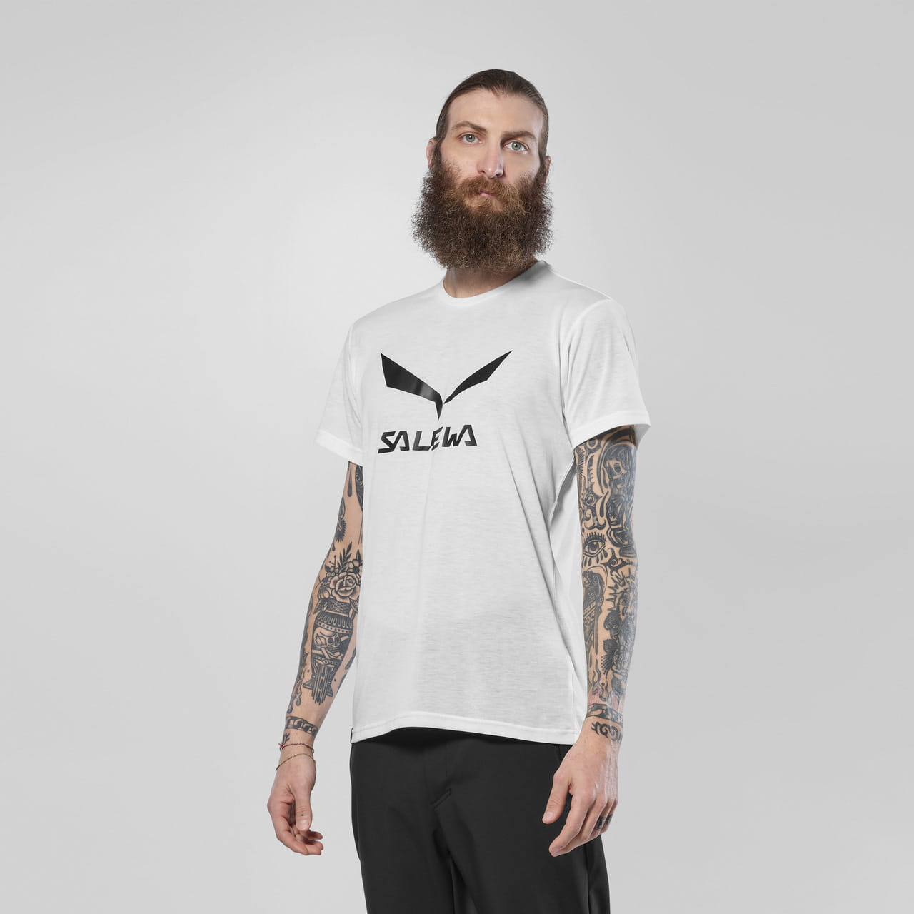 Salewa Pánské tričko Solidlogo Dry 0010 White XL