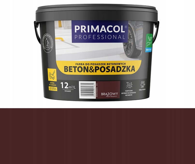 Farba do Podłoży Betonowych Primacol Farba Beton Posadzka 2,2L Brązowy