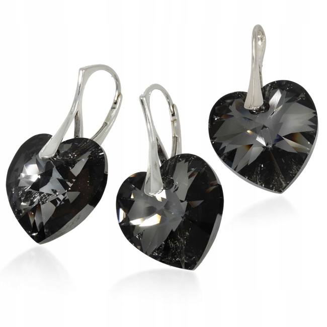 

Swarovski komplet kolczyki i wisiorek Silver Night