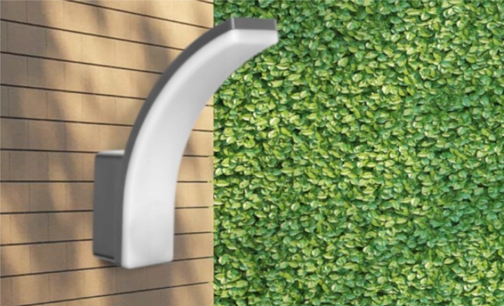 LAMPA ZEWNĘTRZNA ELEWACYJNA CZUJNIK RUCHU LED 20W OPRAWA PIR FRENIT Kolor odcienie szarości i srebra