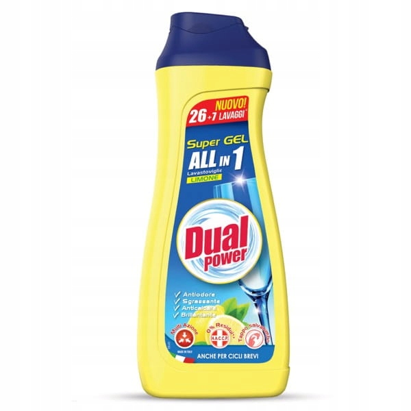 

Dual Power All in 1 Cytryna Żel do zmywarki 660 ml