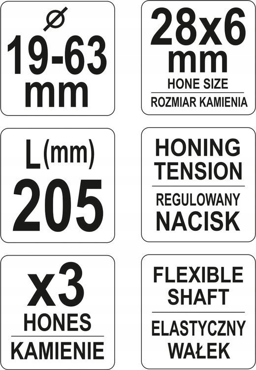 HONOWNICA DO CYLINDRÓW 19-63MM Kod producenta 5906083038631