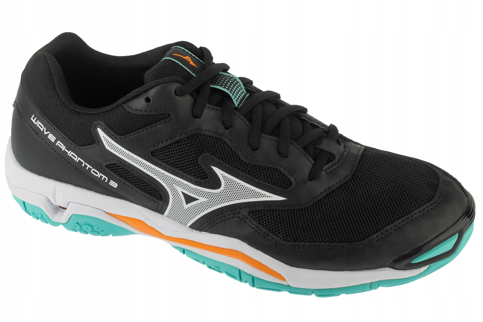 Mizuno Wave Phantom 3 [44,5] Pánské boty na házenou, černá tkanina