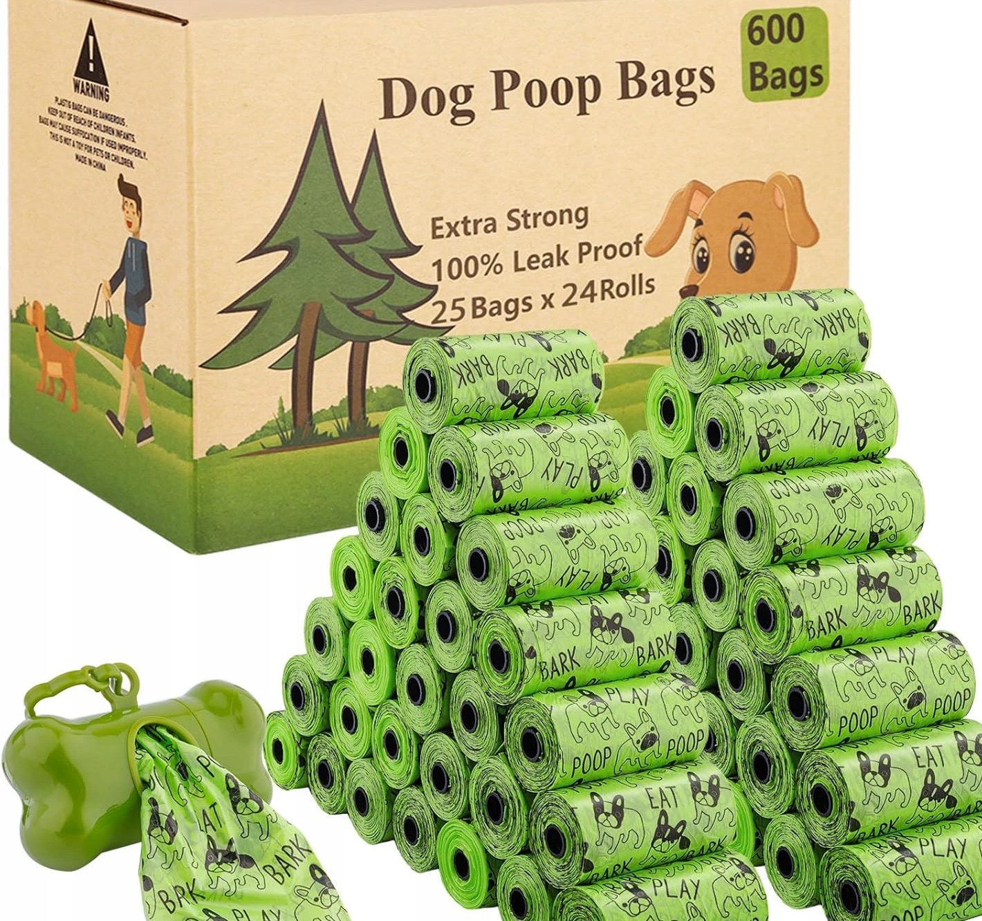 Levně Sáčky Na Psí Exkrementy 600 Ks Ekologické, Z Kukuřičného Škrobu