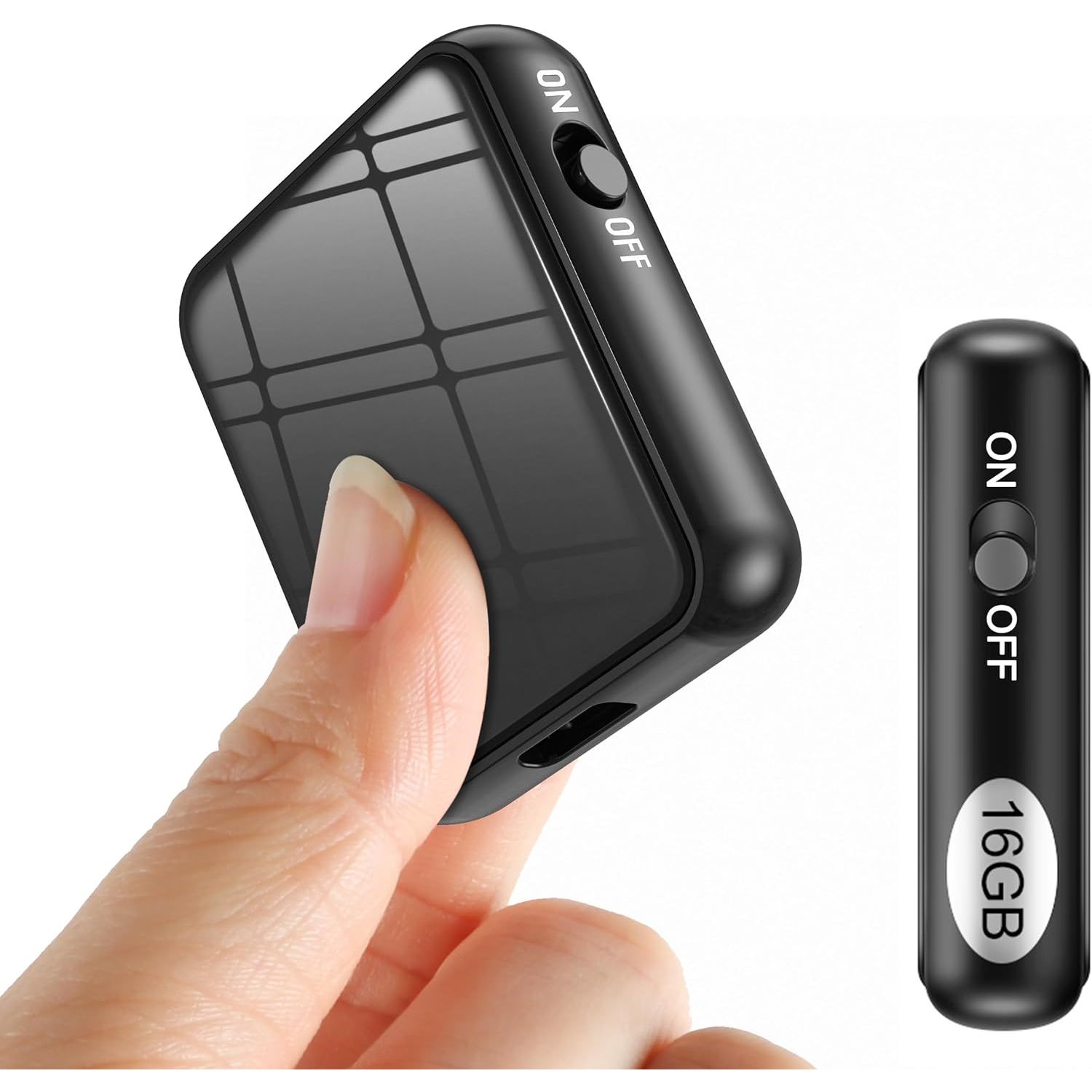 Mini Špionážní Diktafon Malý Jedno Tlačítko 16GB Baterie 55 Hodin