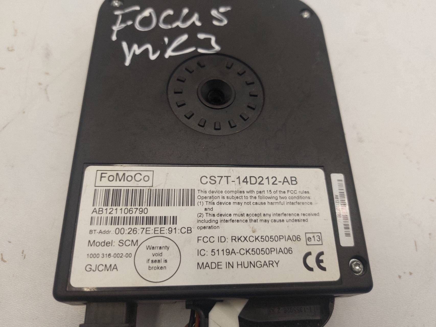 FORD C-MAX MK2 MONDEO MK4 KUGA MK1 FOCUS 3 modulo BLUETOOTH CS7T-14D212-AB