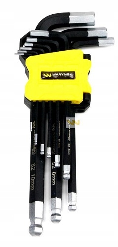 Zestaw kluczy przedłużonych Hex 1.5-10 Waryński