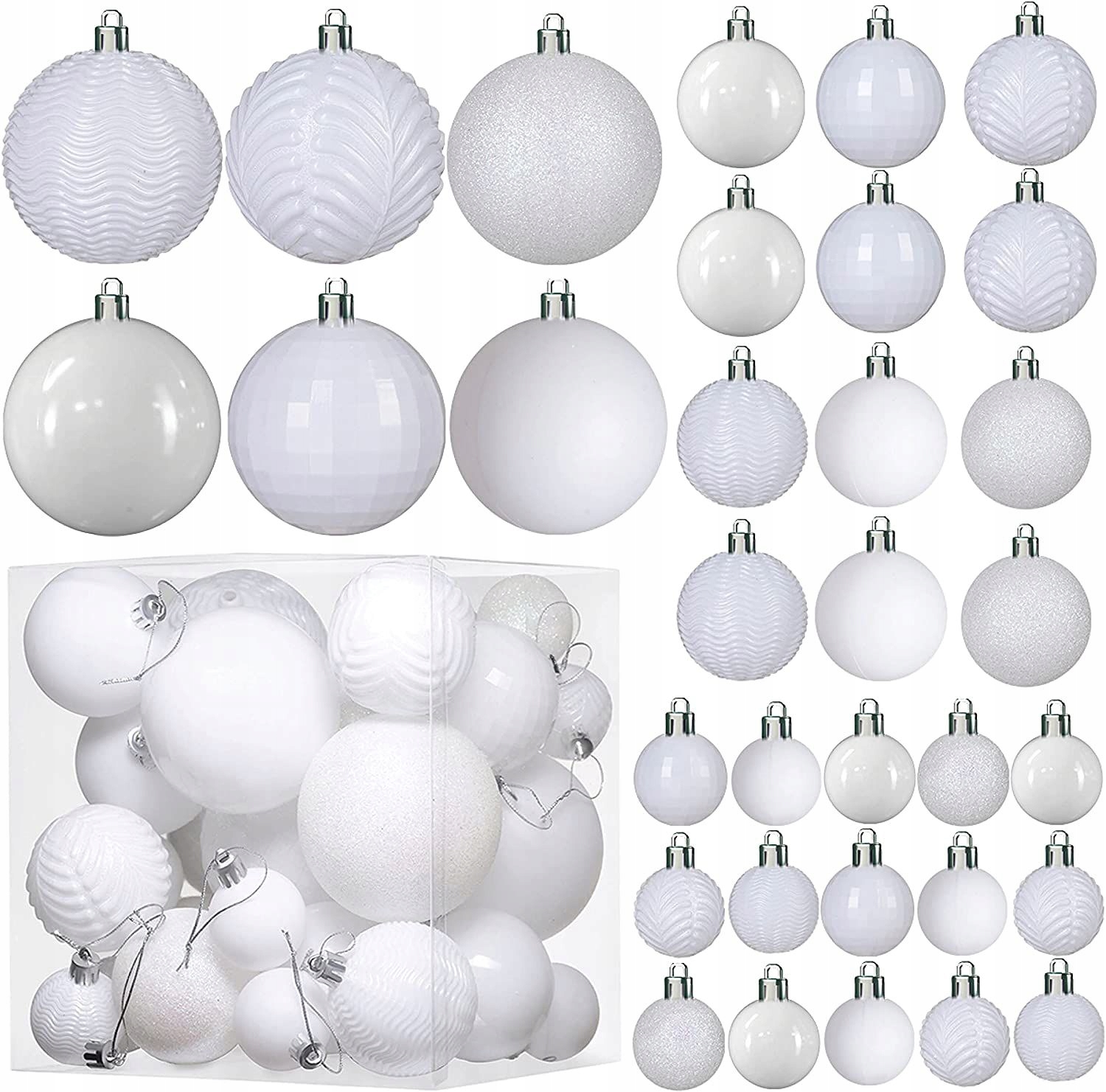 

Bombki Choinkowe Białe White KL-21X09