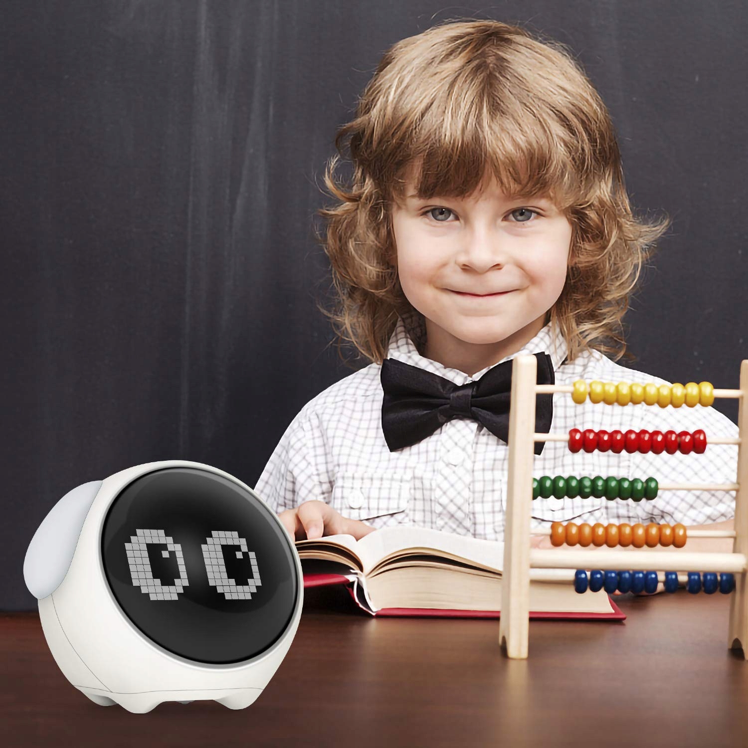 ZEGAR BUDZIK ELEKTRONICZNY EMOJI Z TEMPERATURA I ALARMEM POKÓJ DZIECKA LED Marka inna