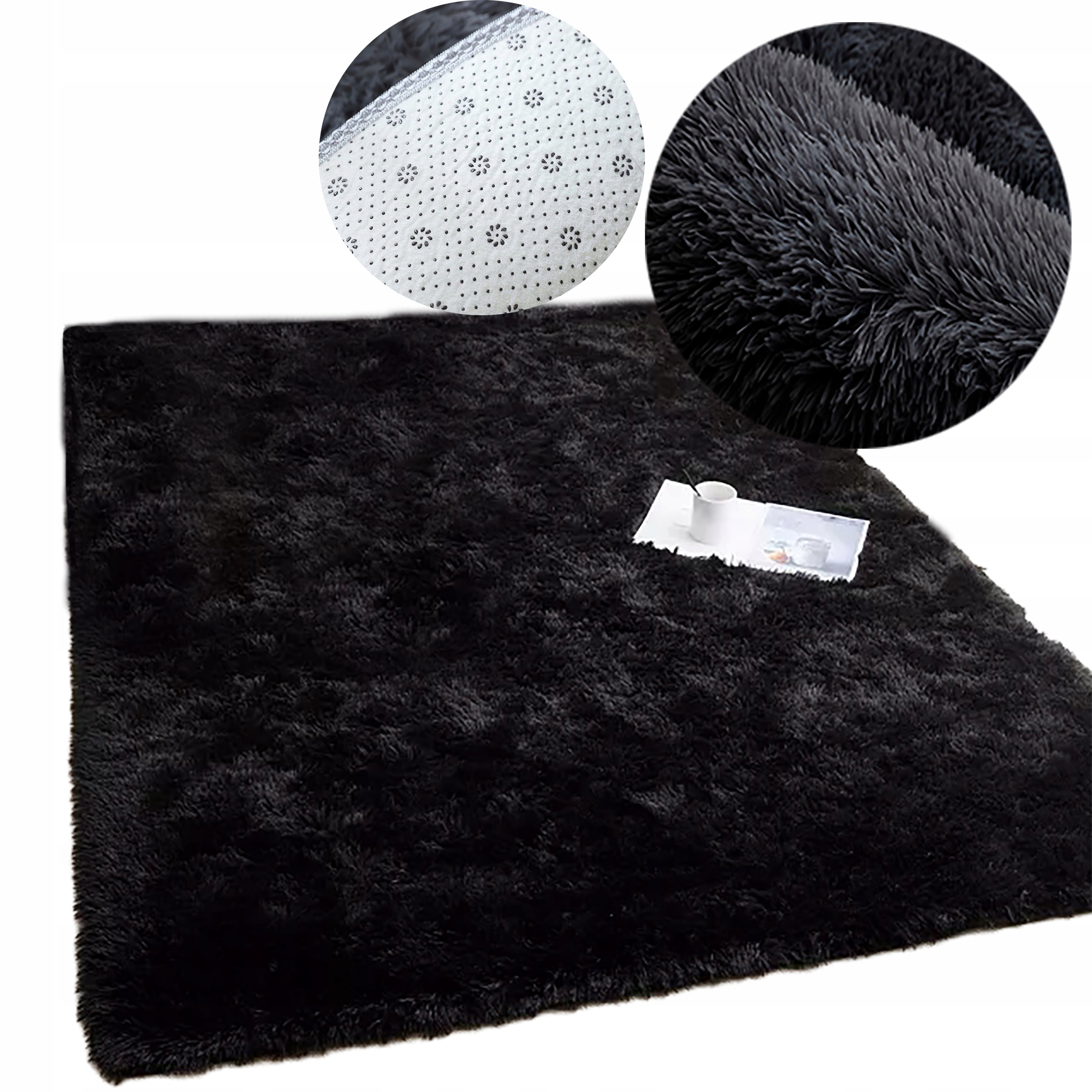 Koberec Shaggy Plyšový nadýchaný do obývacího pokoje měkký 160 x 230 cm obdélník