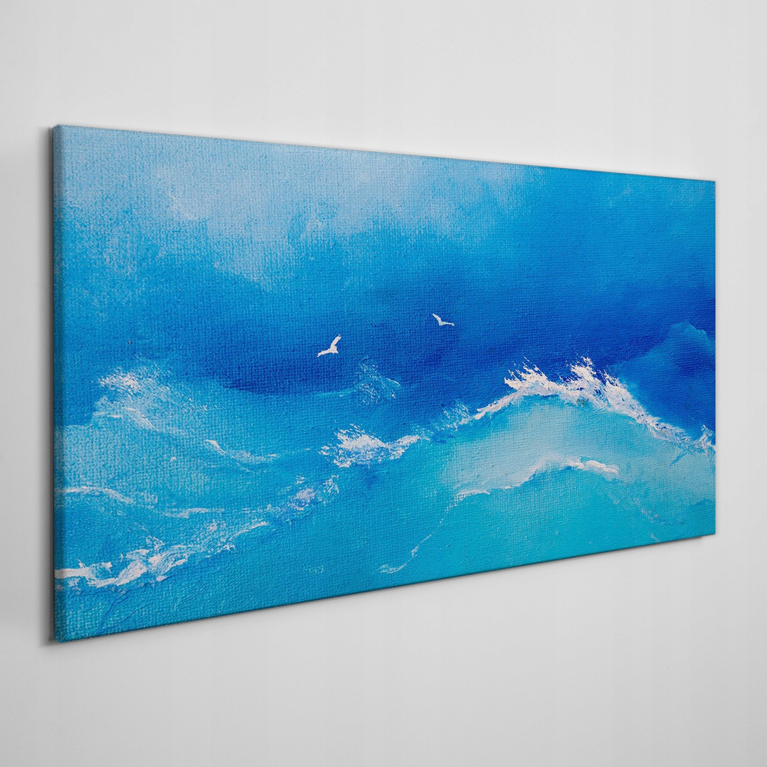

Obraz na płótnie Morze fale ptaki niebo 120x60 cm
