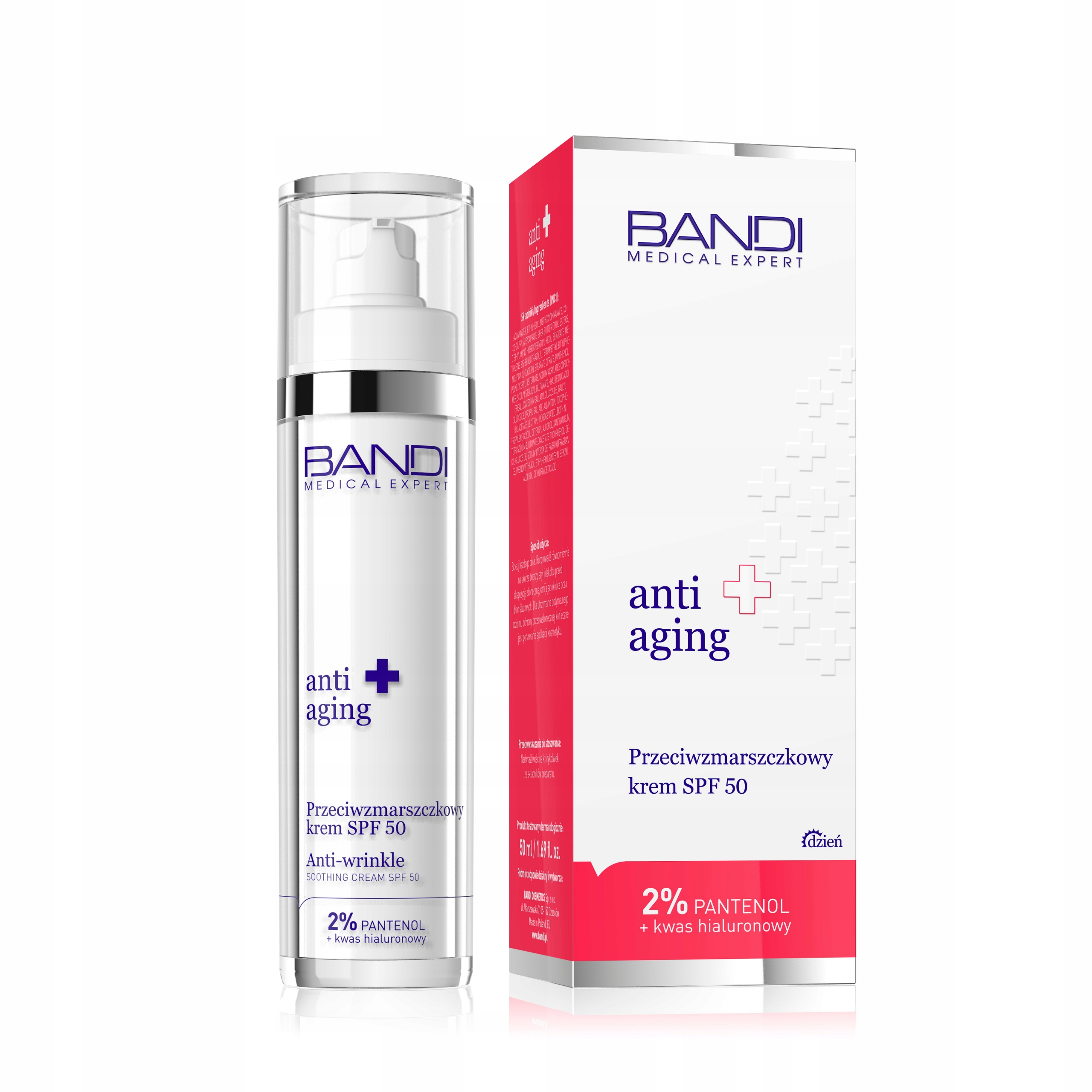 Krem ochrona Uv do twarzy Bandi Medical Expert Anti Aging 50 Spf na dzień-Zdjęcie-0