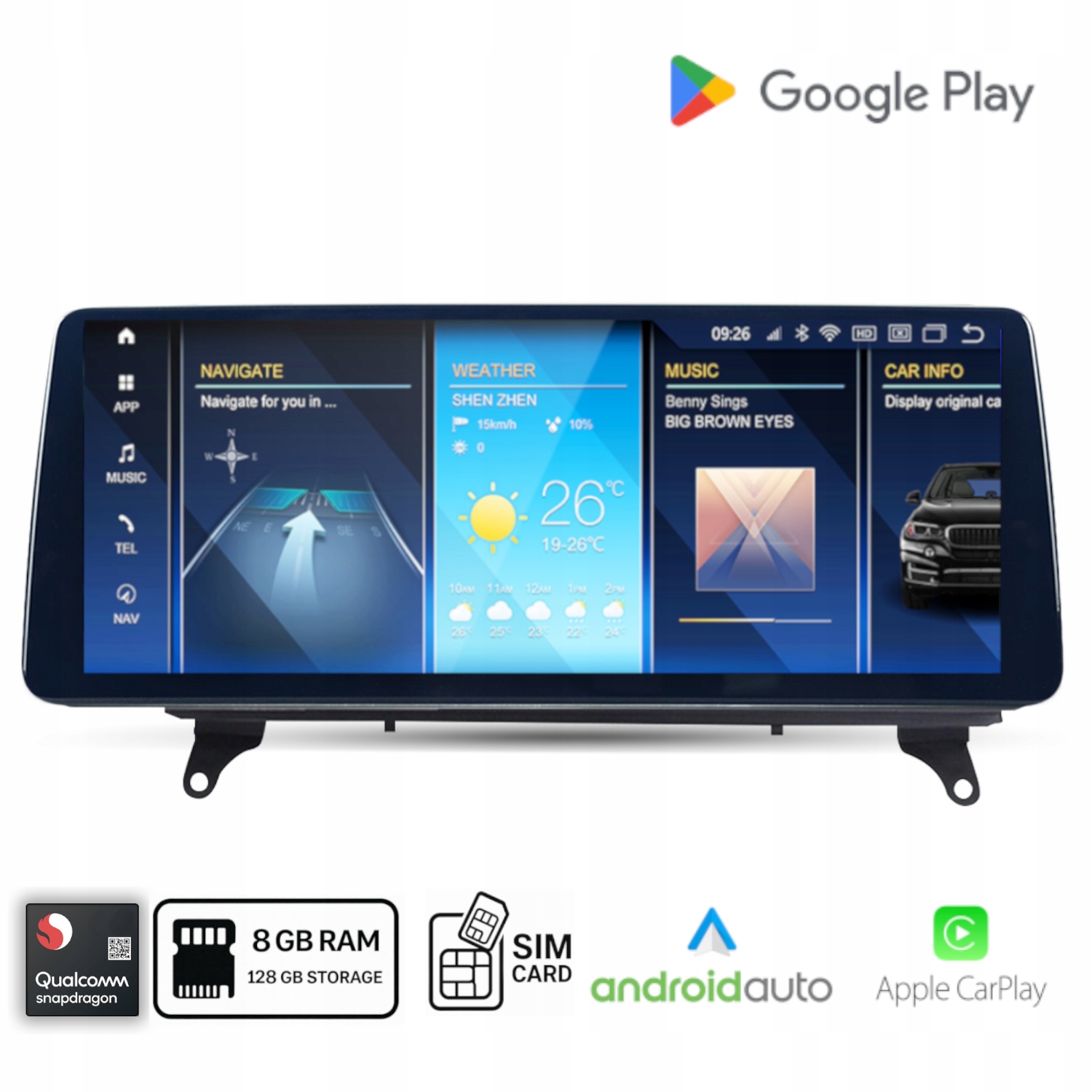 Rádio Android Bmw X5 E70 E71 Android Auto Carplay Qualcomm 680 8 Gb Ram