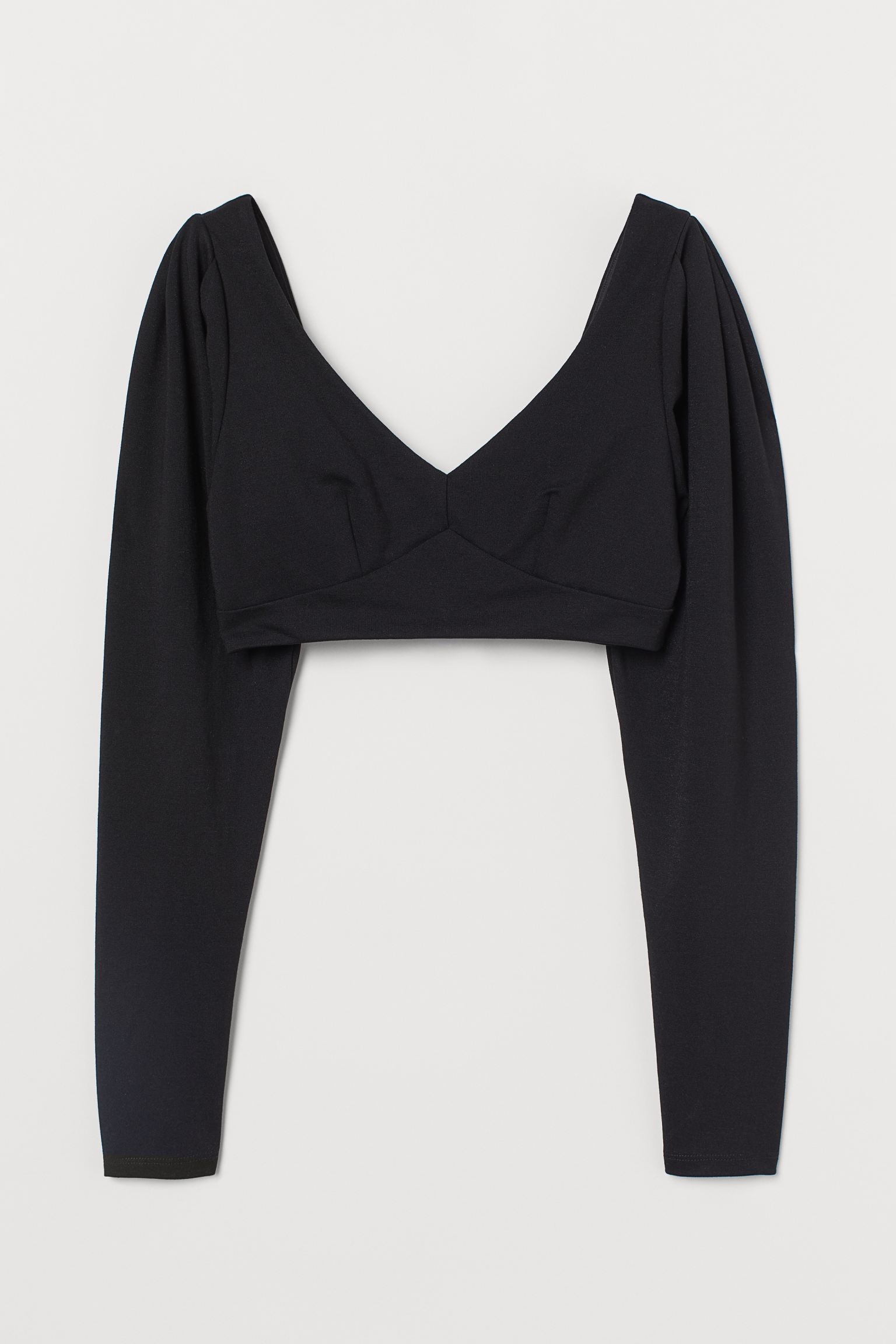 

Bluzka Krótki top z bufiastym rękawem H&m r.L