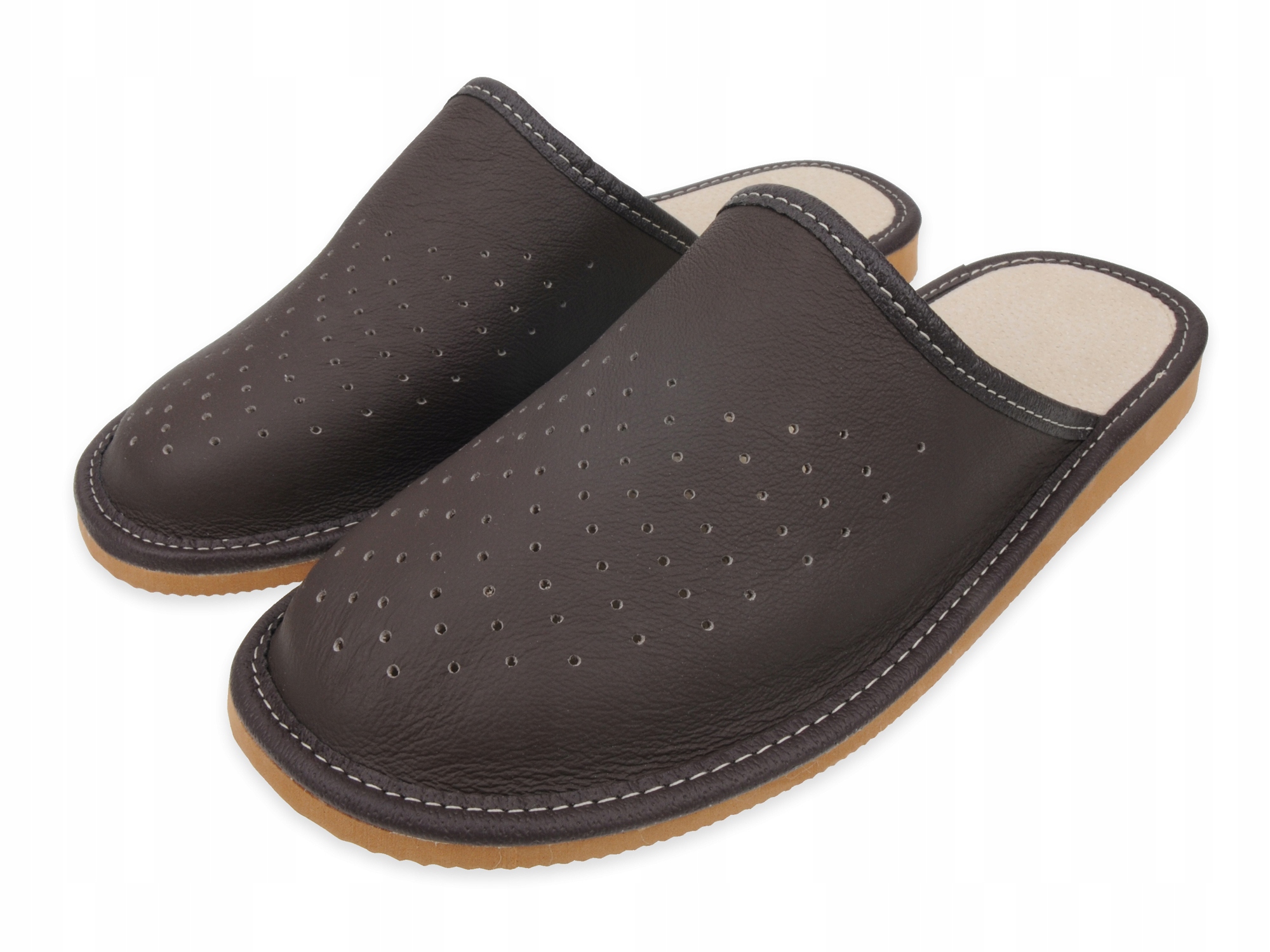 

Kapcie męskie Skóra 100% laczki klapki A5DB 42