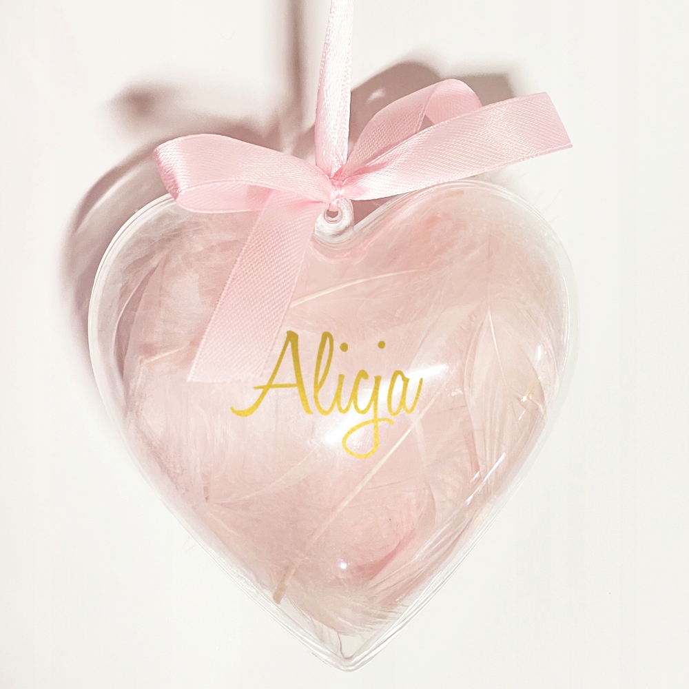 

Różowa bombka na choinkę święta Imie