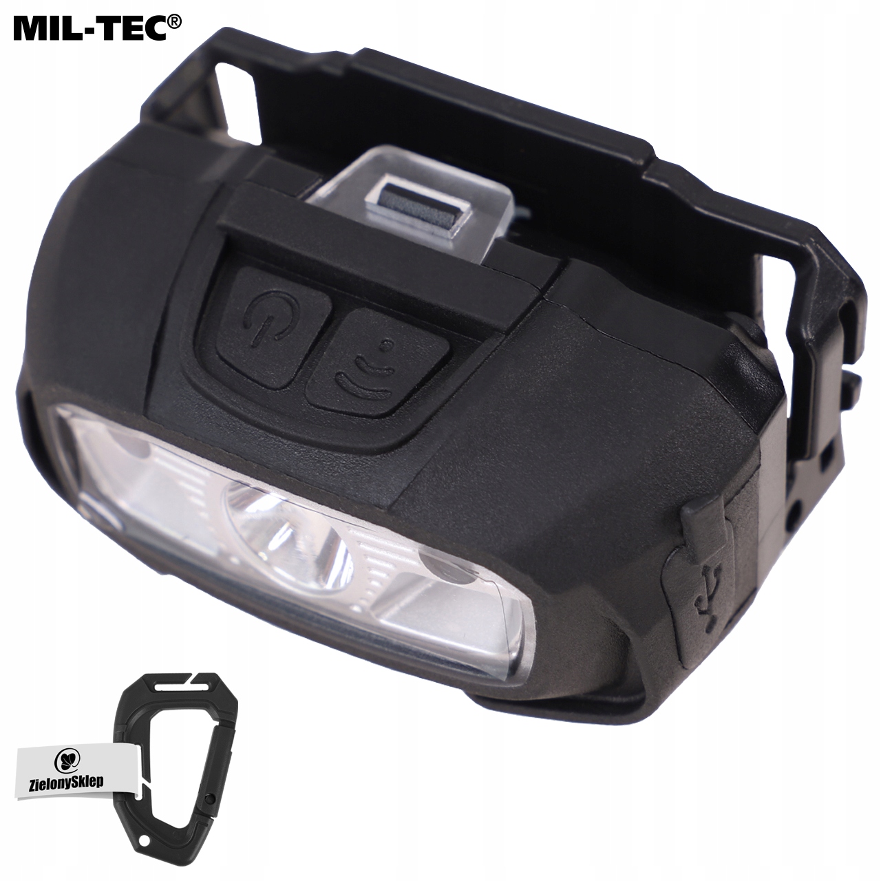 LATARKA CZOŁOWA CZOŁÓWKA Z CZUJNIKIEM RUCHU AKUMULATOROWA MIL-TEC 200lm EAN (GTIN) 4046872420771