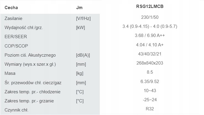 Fuji Electric KMCB Nordic 3.4kW A++ R32 EEV PRO ! Marka inna