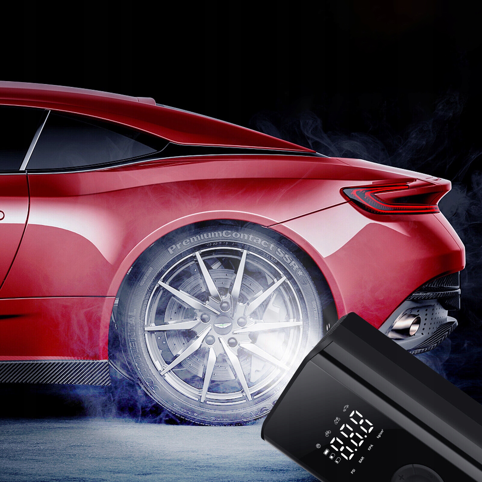 KOMPRESOR PRZENOŚNY AKUMULATOROWY MOTOCYKLOWY ROWEROWY POMPKA 4500mAh EAN (GTIN) 191491560088