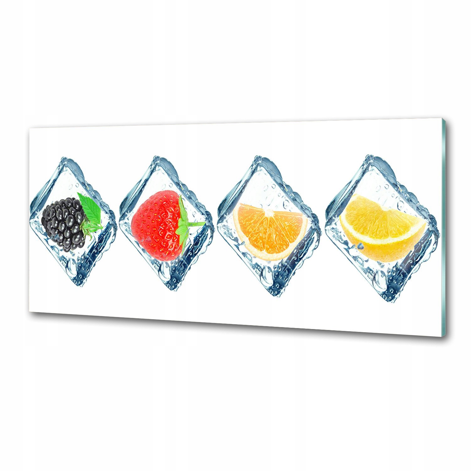 Panel do kuchyne Ovocie v kockách 125 x 50 cm Lepidlo