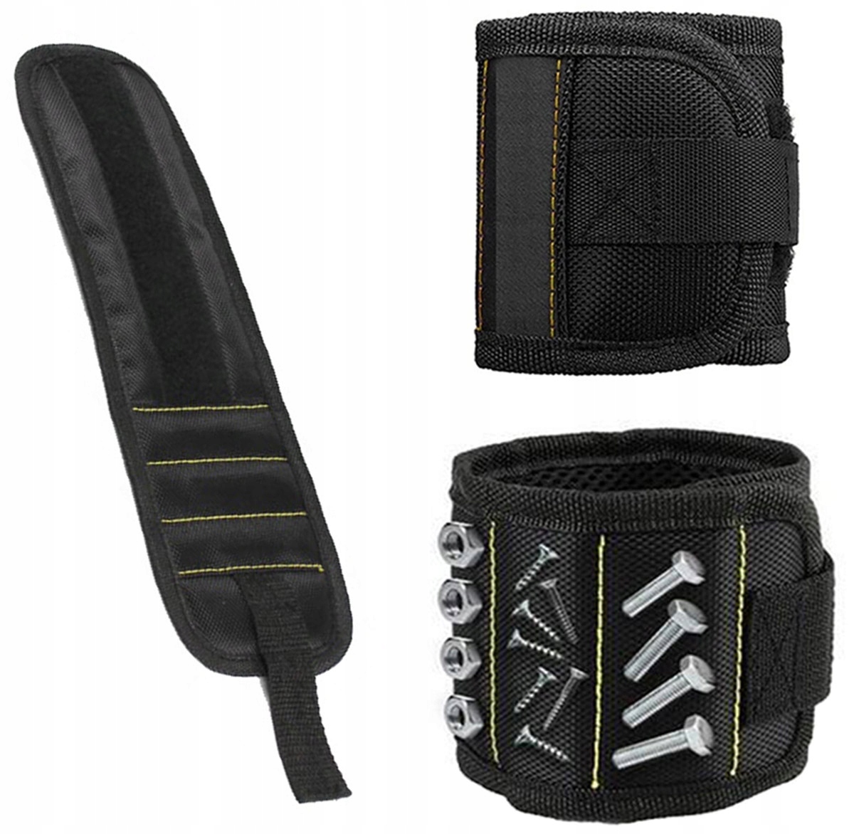 OPASKA MAGNETYCZNA NA NADGARSTEK RĘKĘ NARZĘDZIA ŚRUBKI WKRĘTY BITY MAGNES Maks. szerokość 9 cm