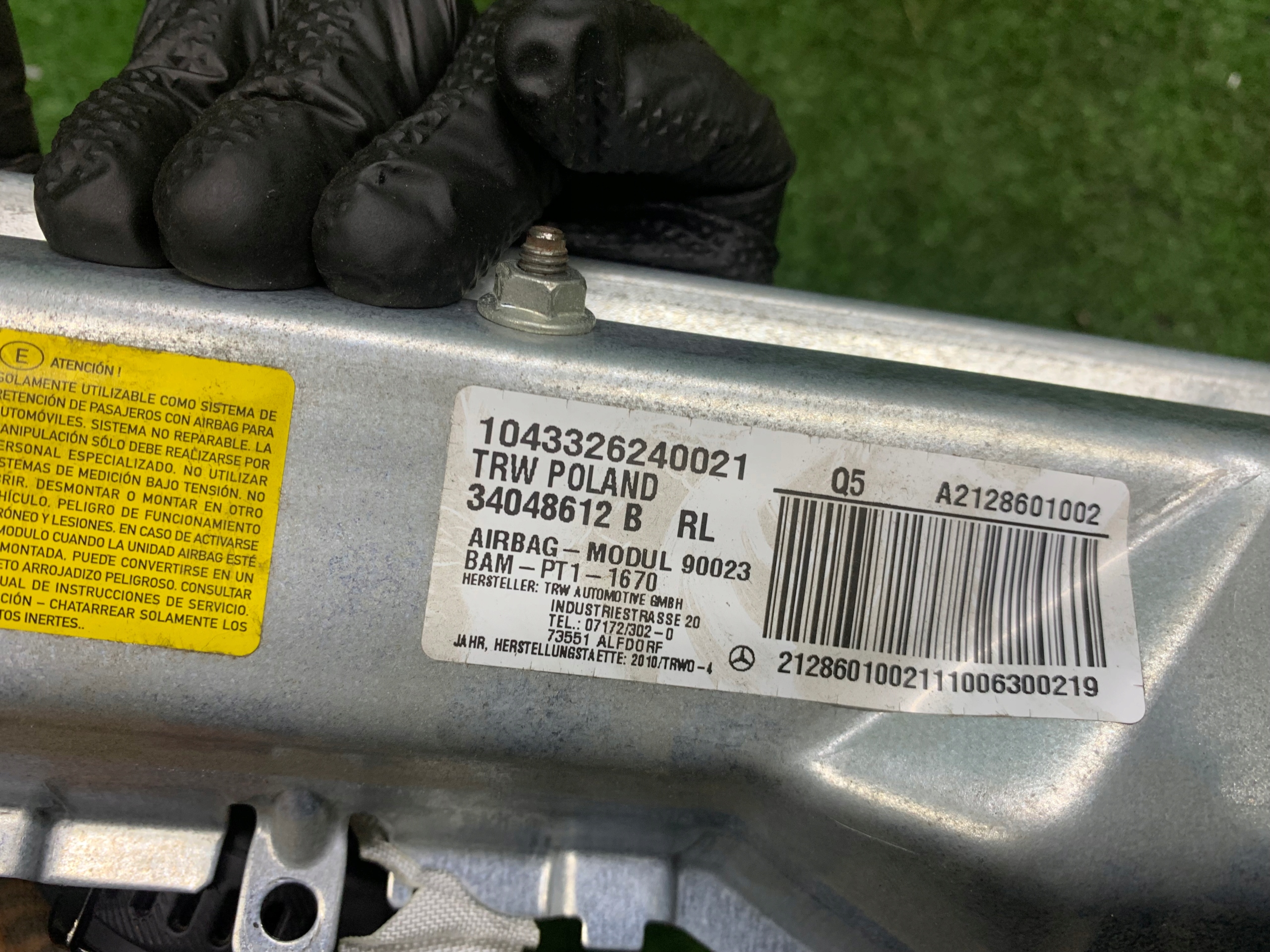 MERCEDES E KLASA W212 airbag ginocchia A2128601002