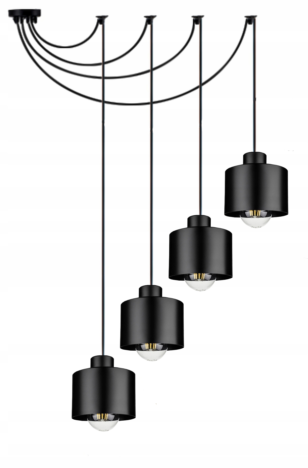 

Lampa Wisząca/sufitowa Led Loft Pająk Klosz Metal