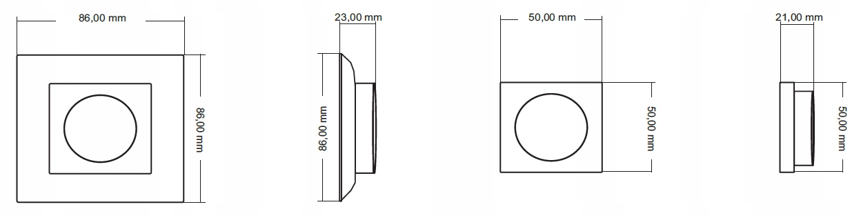 Pilot ścienny do taśm LED DIM Nextec PD028368 Kod producenta PD028368