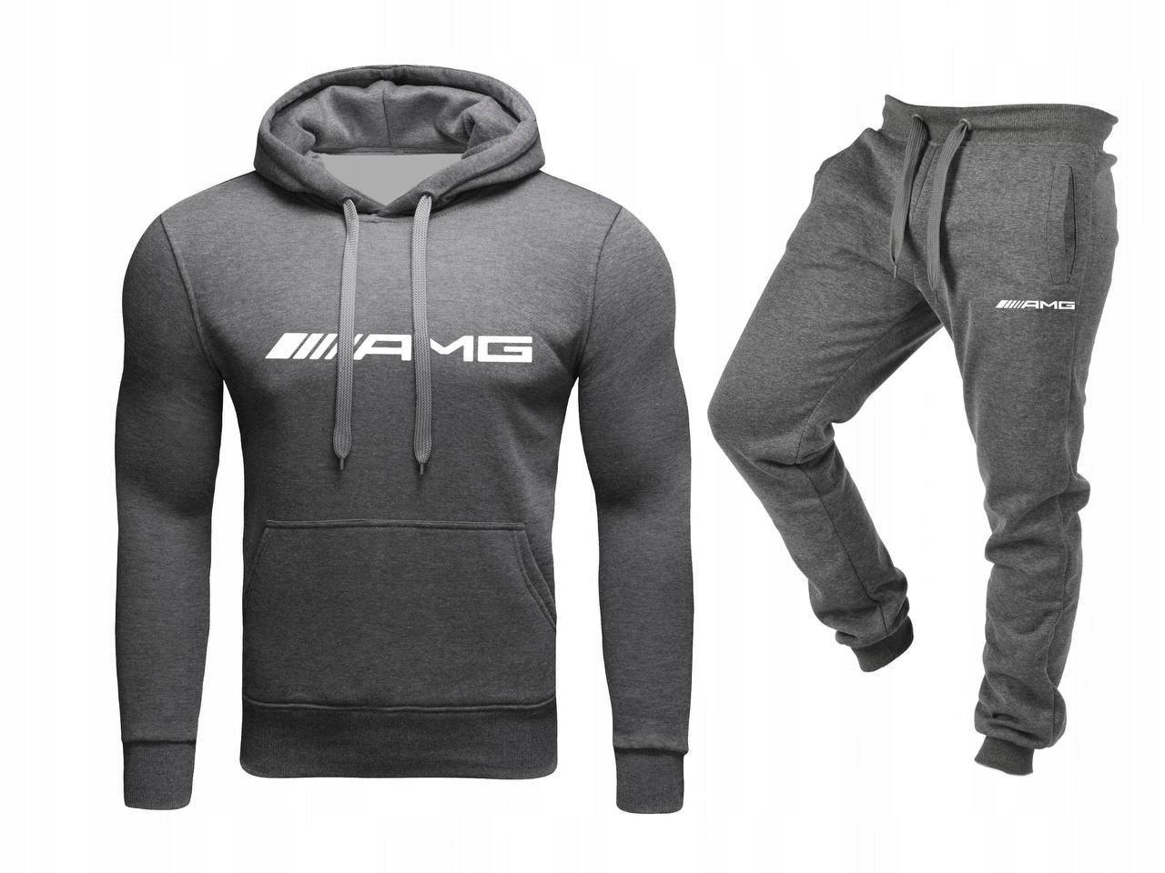 Tepláková Souprava Teplákovka Pánská Amg Mikina Kalhoty Šedá M