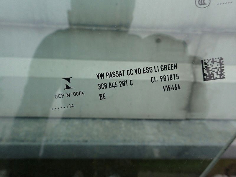 VW PASSAT CC ВЕТРОВОЕ СТЕКЛО ЛЕВОЕ 3C8845201C