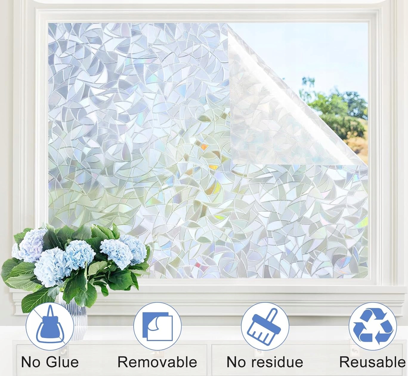 FOLIA NA SZYBĘ OKIENNA WITRAŻOWA OZDOBNA CHRONIĄCA PRYWATNOŚĆ 60*200cm Stan opakowania oryginalne