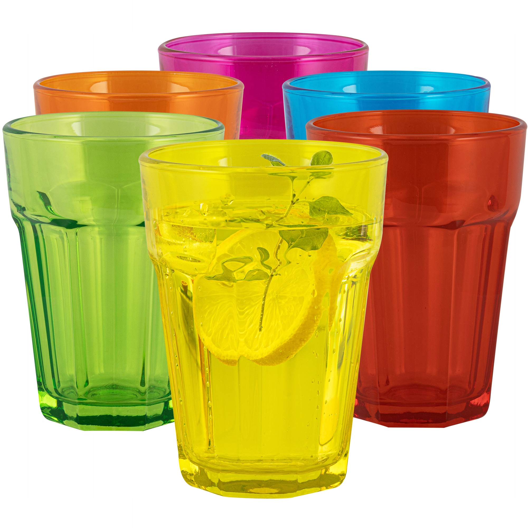 

Szklanki Do Napojów Drinków 6x370 ml MIX Kolorów