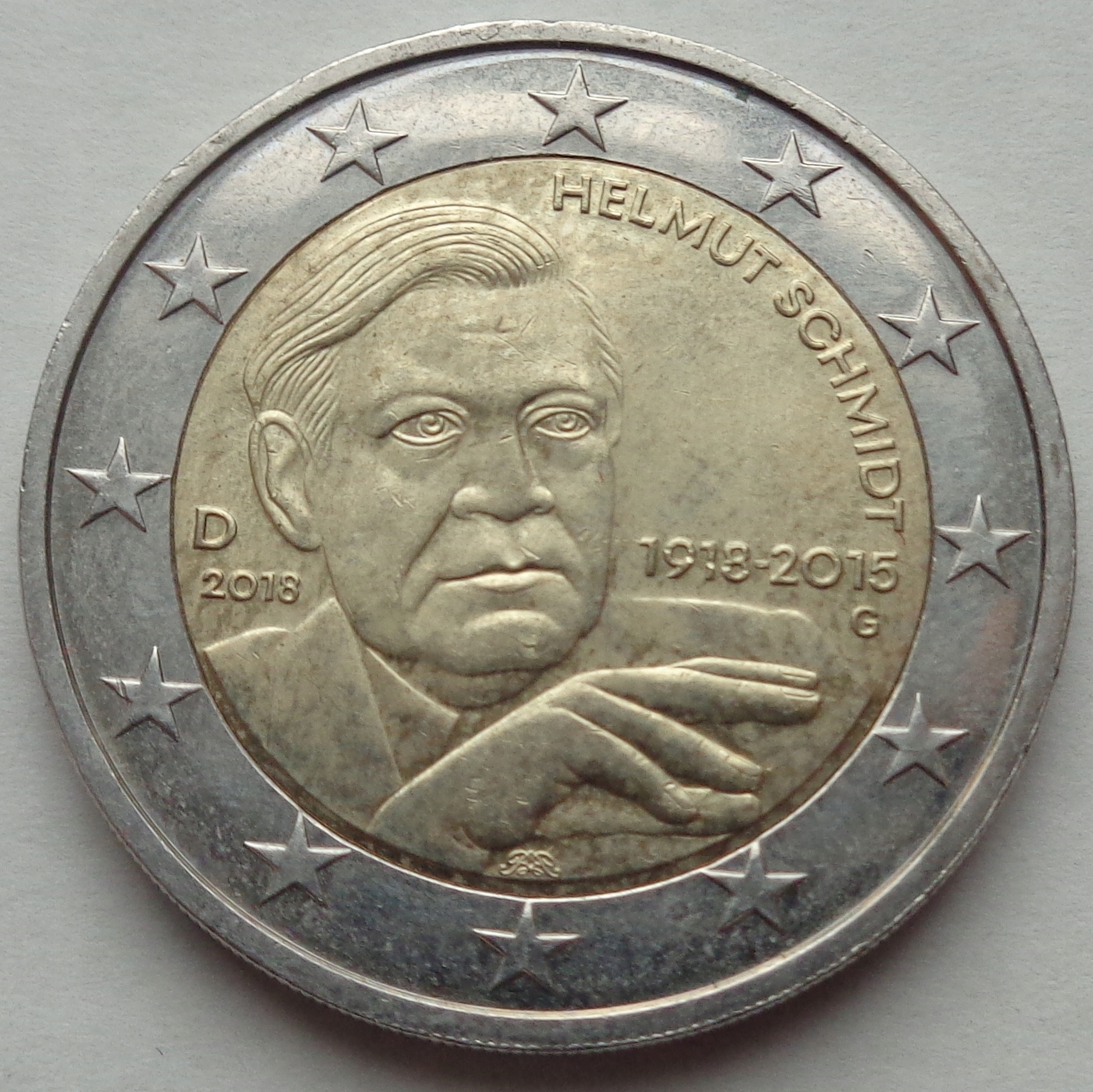 Niemcy - 2 euro - 2018 G - Helmut Schmidt