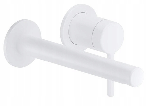 Podomietková umývadlová batéria Pi mosadz biela 188 mm rozeta 60 mm