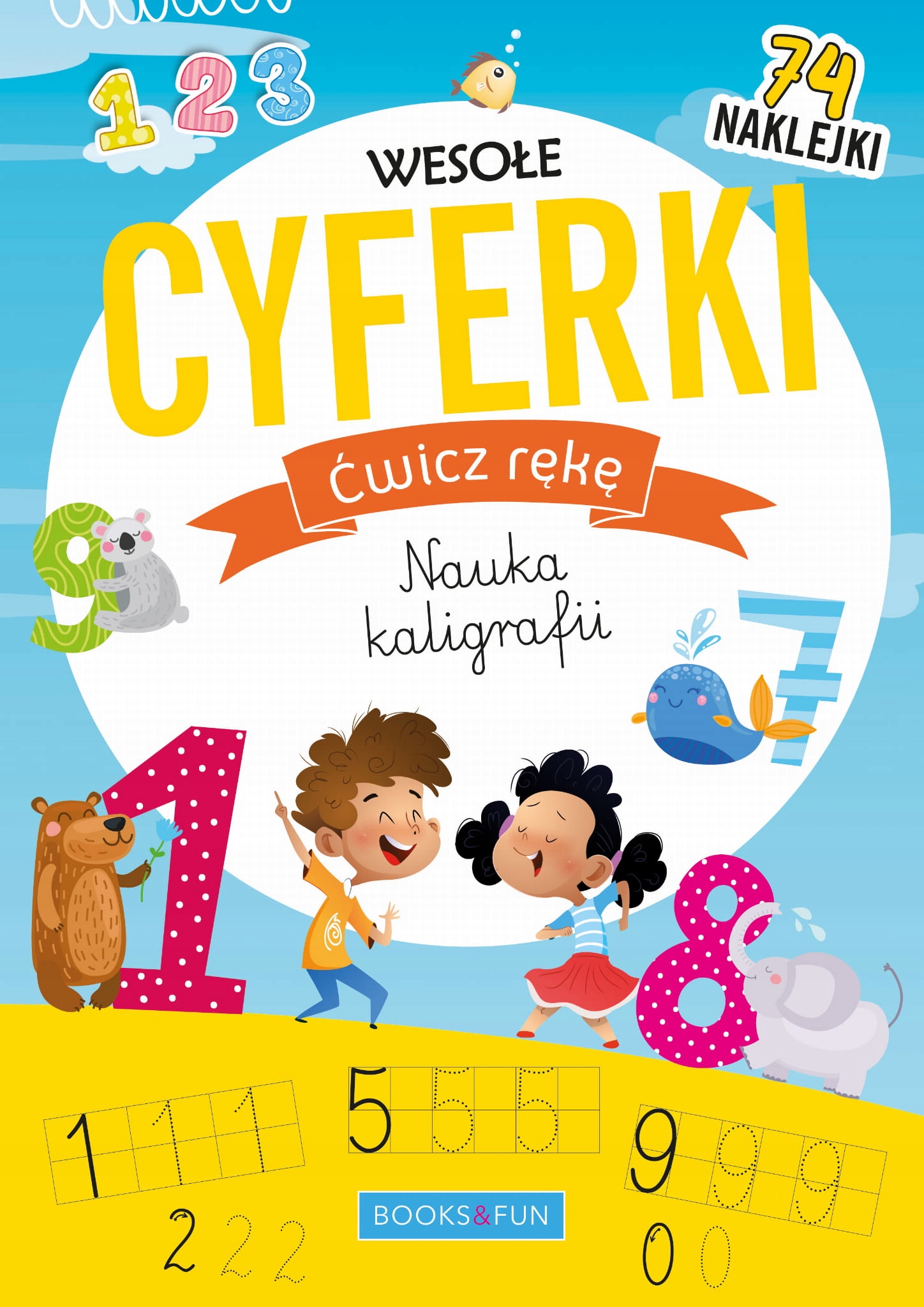 

Wesołe Cyferki Ćwicz Rękę 74 Naklejki