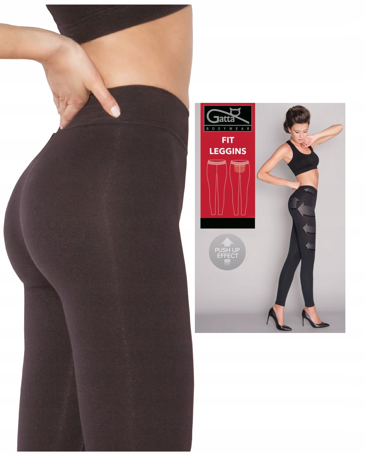 

Legginsy damskie Gatta Leggins Fit | Czarny | M