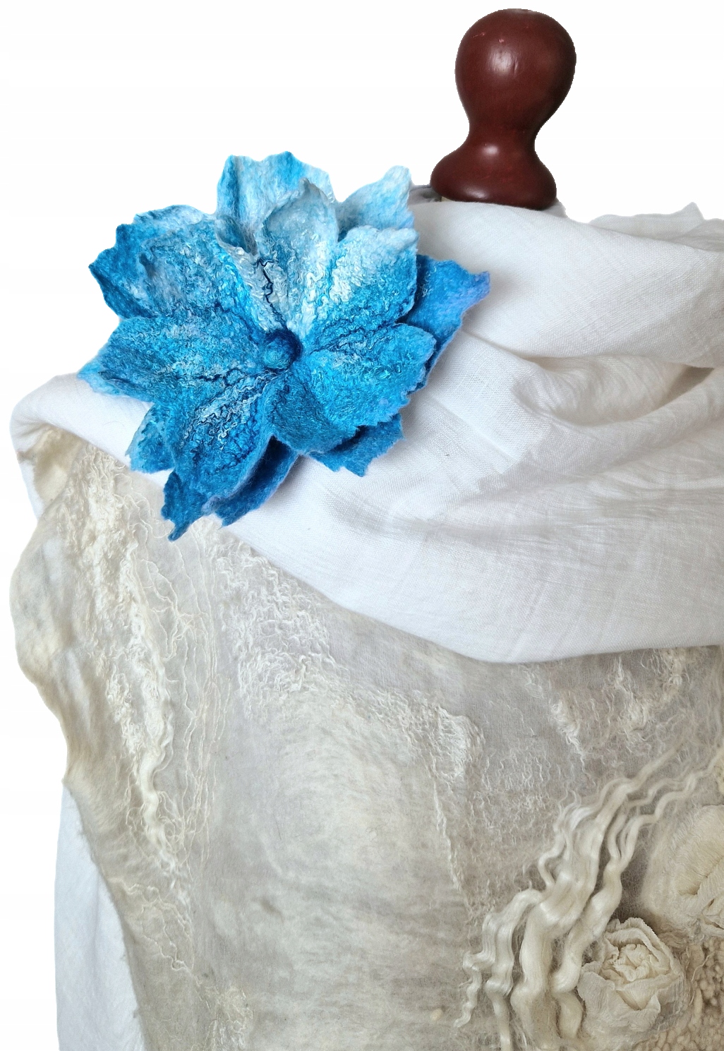 Brož Připínáček Květina Ručně Plstěná handmade