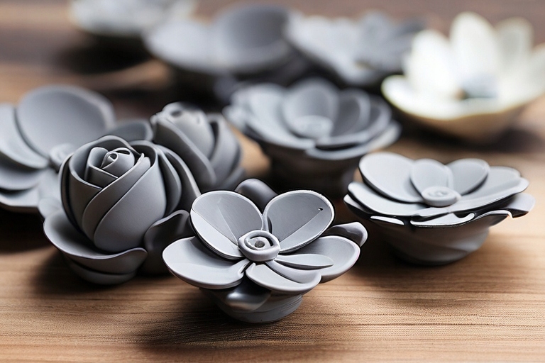 5x GLINA SAMOUTWARDZALNA MASA MODELARSKA 500 GRAM Kolor Odcienie szarości i srebra