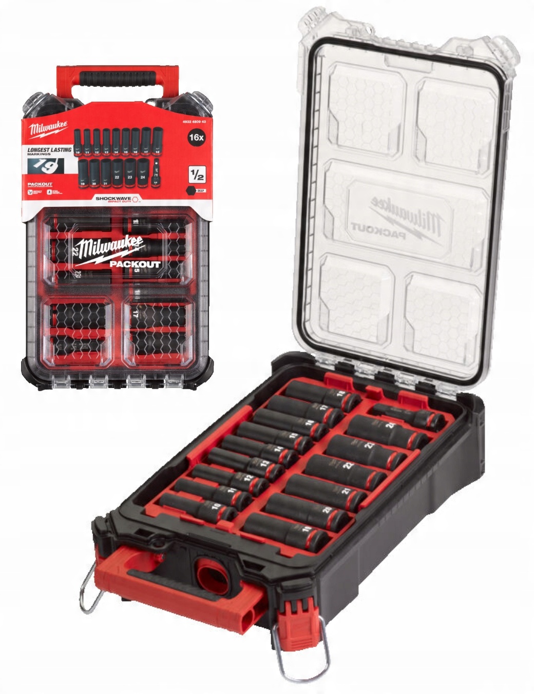 

Zestaw nasadek udarowych 1/2'' Packout Milwaukee