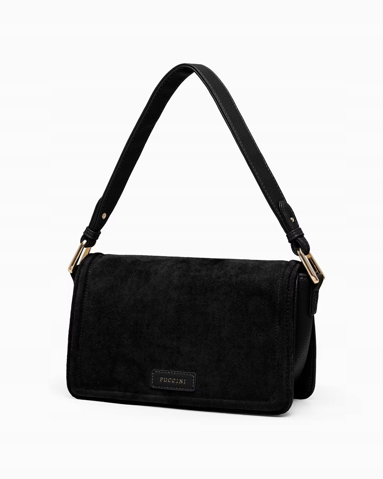 Puccini dámská kožená crossbody kabelka BK2251026M-1 Černá